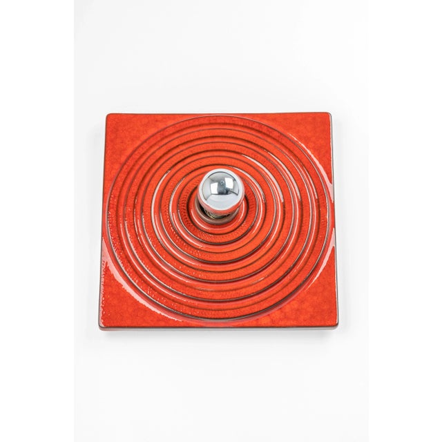 Red Ceramic Wall Light, Germany, 1970s For Sale - Image 10 of 13
