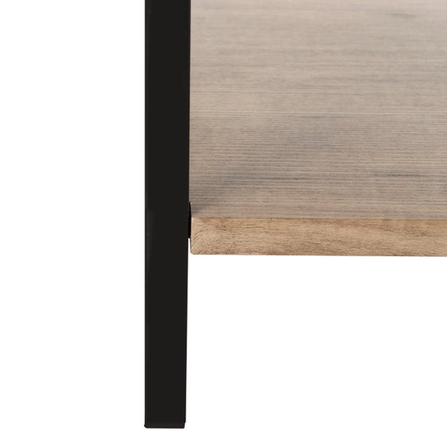 Brown Retro Mid 7 Tier Etagere in Oak & Black For Sale - Image 8 of 10