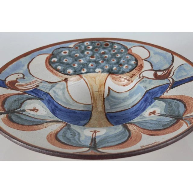 Huge ceramic bowl by Noomi Backhausen for Søholm Denmark. This bowl with the tree of life motif is made of chamotte clay...