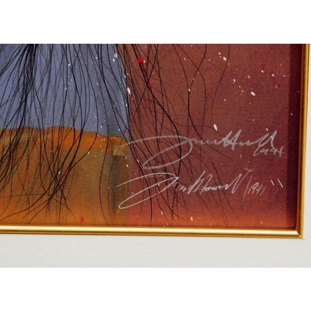 1990s Frank Howell "Lakota Shirts Wearer" Hand Signed Submit an Offer Custom Framed For Sale - Image 5 of 6