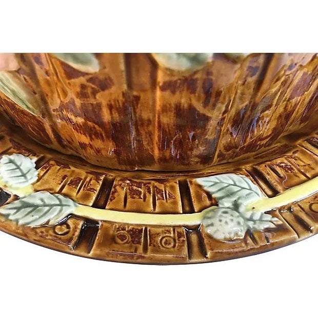 English Majolica Cheese Dome For Sale - Image 4 of 7