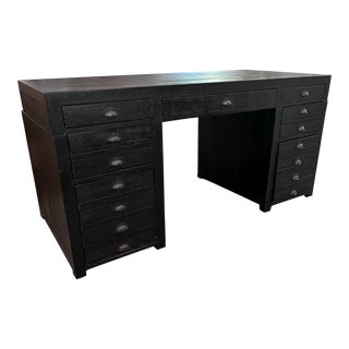 Printmakers Desk in Black For Sale