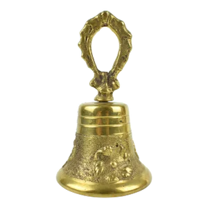 Mid-Century Solid Brass Victorian Dinner Bell