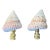 1970s Organizing C Sea Shell Lamp Finials Pair For Sale