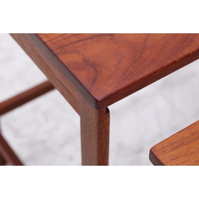 Mid-Century Danish Teak Nesting Tables, 1960s, Set of 2 For Sale - Image 10 of 14