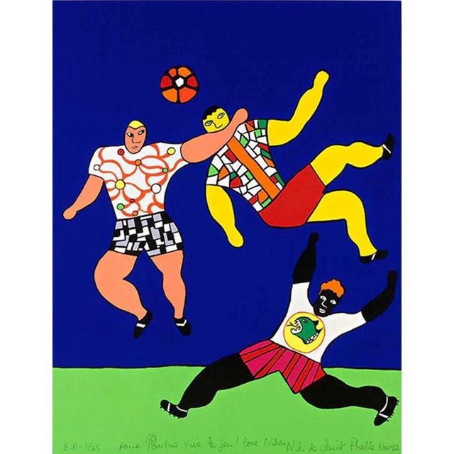 Contemporary Niki De Saint Phalle Vive Le Football! Official Exhibition Poster For Sale - Image 3 of 3