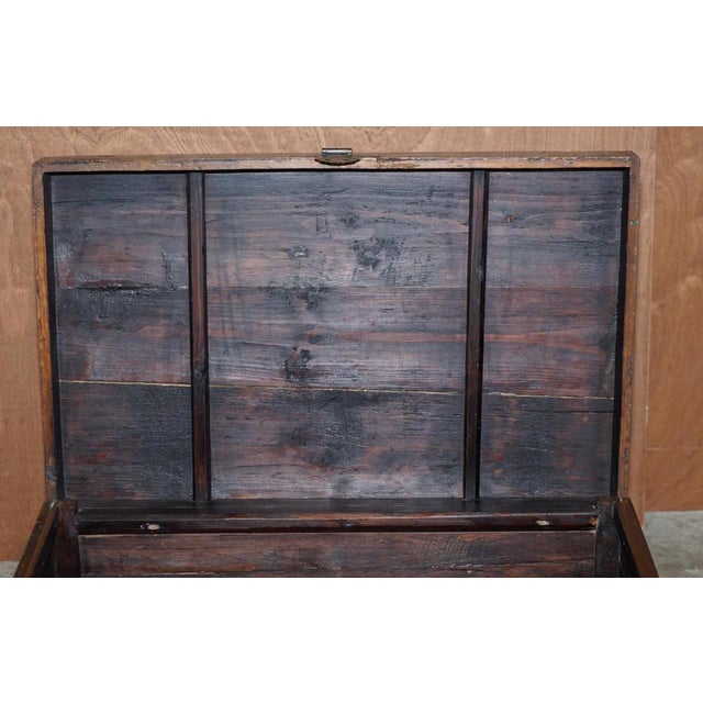 Vintage Hand-Painted Trunk or Chest with Immortals and Buildings Decor For Sale - Image 16 of 17