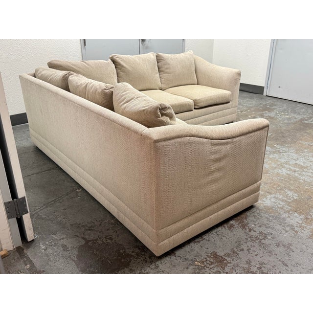 2010s Kravet Custom Chenille Two Piece Sectional For Sale - Image 5 of 12