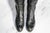 1920s Nice Classic Antique English Black Leather Riding Boots With Wood Trees Home Decor Prop For Sale - Image 5 of 9