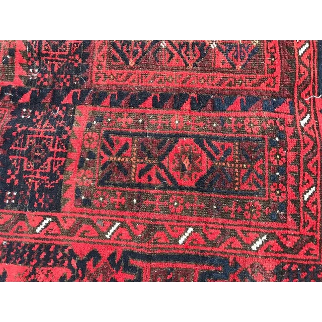 Antique Turkmen Belutch Afghan Rug For Sale - Image 4 of 18