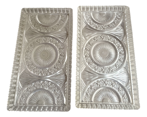 Vintage Plastic Attainable Trays, 1960s, Set of 2