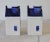 Ceramic Vintage Blue and White Ceramic House Candle Holders - a Pair For Sale - Image 7 of 9