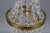 Metal Vintage Brass and Crystal Glass Basket Chandelier For Sale - Image 7 of 15