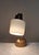 Vintage Bedside Lamp with Brass Frame with Teak Veneer and White Glass Shade, 1970s For Sale - Image 10 of 10