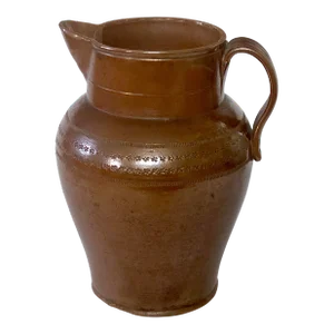 French Country Large Hand Thrown Ceramic Pitcher