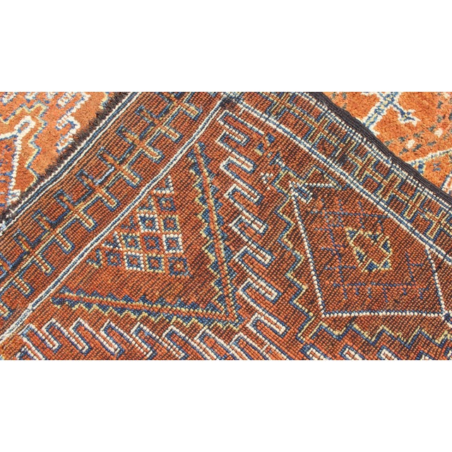 Antique Moroccan Rug With Diamond & Geometric Design in Brown 5'7"x8'4" For Sale - Image 10 of 10