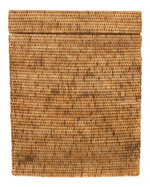 Artifacts Rattan Rectangular Hamper with Hinged Lid in Honey Brown