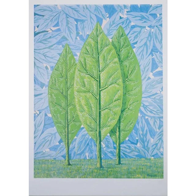 Surrealism 2013 Rene Magritte 'La belle saison' Surrealism Green & Blue Belgium Offset Lithograph For Sale - Image 3 of 3