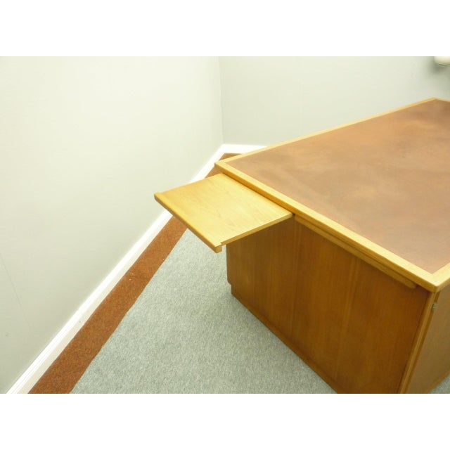 Large Art Deco Walnut Executive Partner Desk, 1930s For Sale - Image 9 of 18