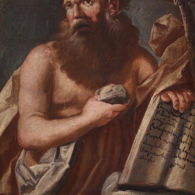 Religious Artist, Penitent Saint Jerome, 1640, Oil on Canvas, Framed For Sale - Image 4 of 15