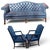 Timeless Elegance: The Hancock & Moore Blue Leather Armchair Pair 1980s For Sale In Raleigh - Image 6 of 12