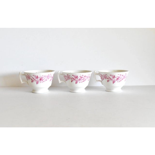Collection of Georgian Famille Rose Tea Cups - Set of 6 For Sale - Image 4 of 13