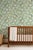 Hydrangea Blooms Floral Grasscloth Wallpaper by House Party | Limelight Green | 6 Yards For Sale - Image 4 of 8