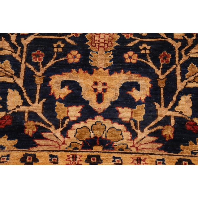 Oriental Ziegler Blue Rust Hand-Knotted Wool Rug - 8'11'' X 12'0'' For Sale - Image 4 of 8