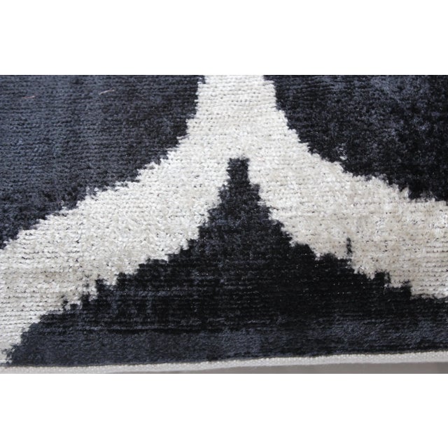 2020s Contemporary Velvet Ikat Bohemian Throw Pillow For Sale - Image 5 of 9
