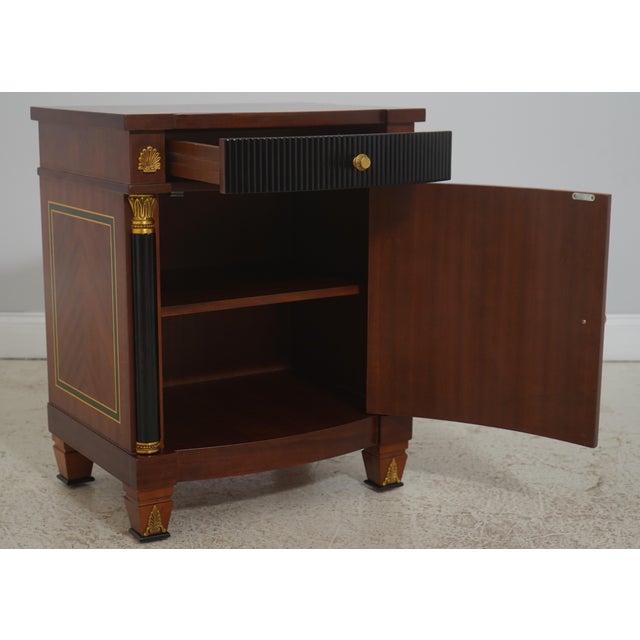 Versace Pair Italian Versace Mahogany Nightstands For Sale - Image 4 of 18