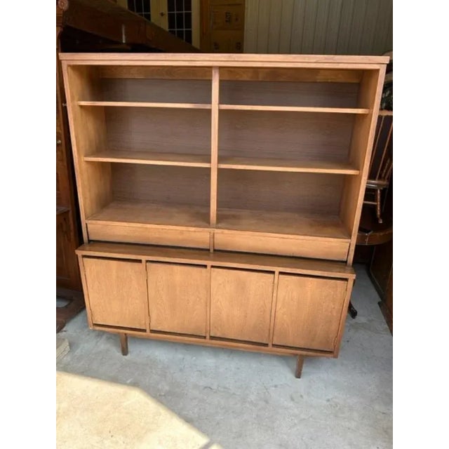 MCM Stanley Hutch with glass doors on the front. Doors are in excellent condition but not in the picture. Lots of storage...