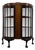 Antique English Bow-Front Mahogany Display Cabinet, 1800s For Sale