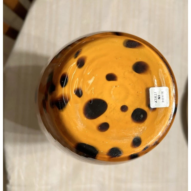 Mid-Century Modern Vintage Murano Style Glass Vase For Sale - Image 3 of 7