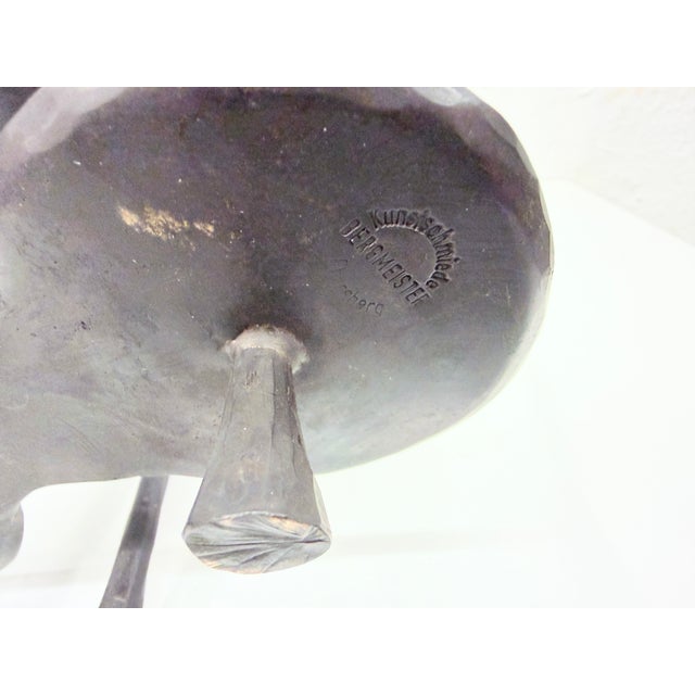 Brutalist Bronze 4-Candleholder by Manfred Bergmeister, 1970s For Sale - Image 9 of 10