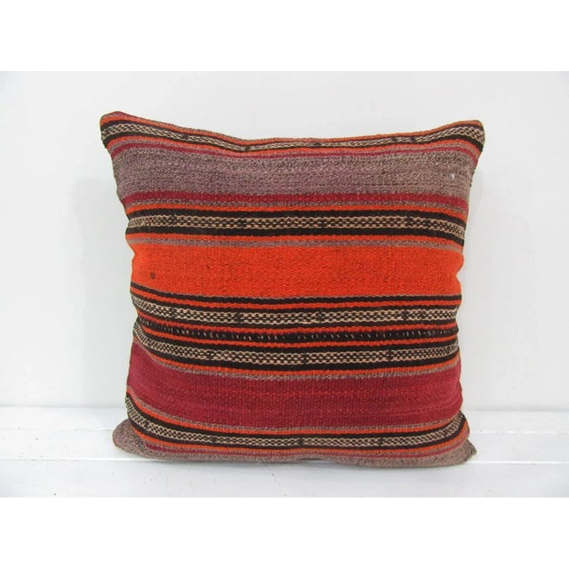 Striped Kilim Pillow Cover For Sale - Image 4 of 4