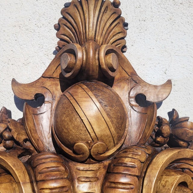 Large 19th Century Mirror in Carved Wood, Italy For Sale - Image 4 of 18