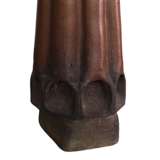 19th Century Terracotta Chimney Top (Dark, Glazed) For Sale - Image 4 of 4