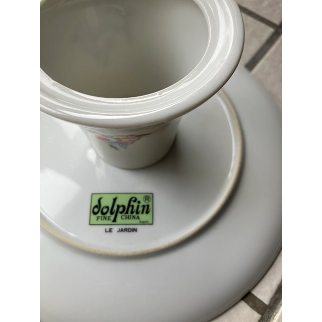 Contemporary 1980s Le Hardin by Dolphin Cake Plate For Sale - Image 3 of 10