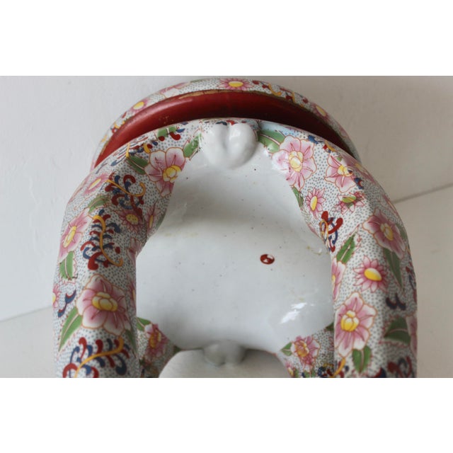 1970s Imari Style Gilt Ceramic Barrel Stool Plant Stand For Sale - Image 12 of 16
