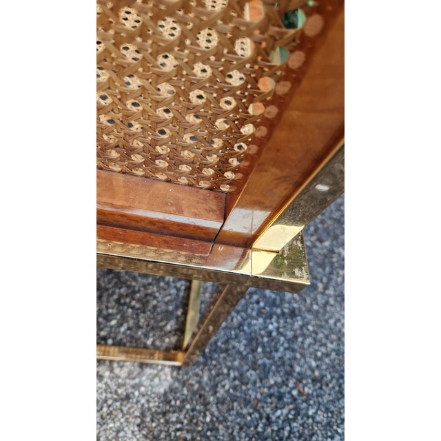 Mid-Century Modern Chairs in Gold Metal and Vienna Straw, 1960s, Set of 4 For Sale - Image 3 of 16