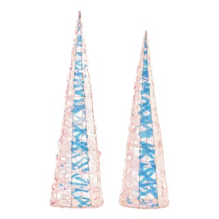 Iridescent LED Tree (Set of 2) For Sale
