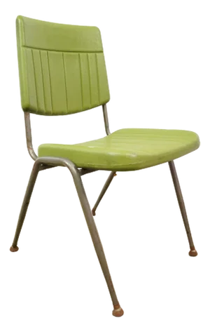 Mid 20th Century Vintage Mid Century Green Plastic & Steel Chair