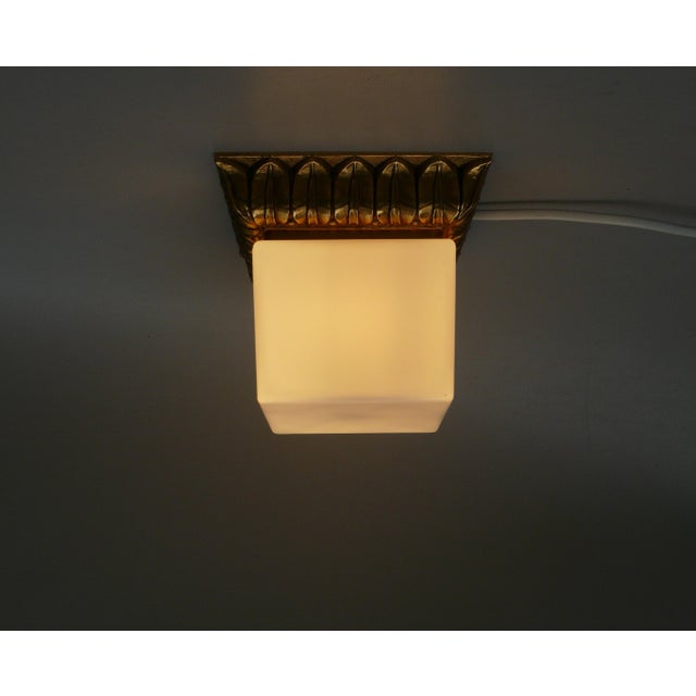 Gold Ceiling Lights in Gold-Plated Aluminum with Overlaid Glass Cubes from Glashütte Limburg, 1970s, Set of 2 For Sale - Image 8 of 18