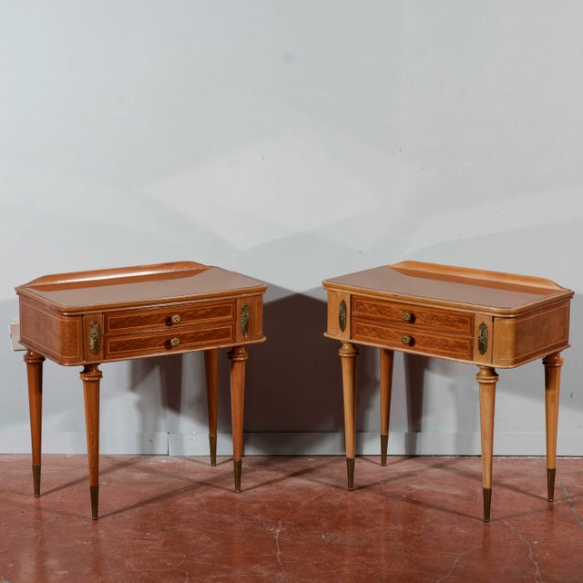 His/Hers Bedside Tables, Italy, 1960s, Set of 2 For Sale - Image 10 of 18