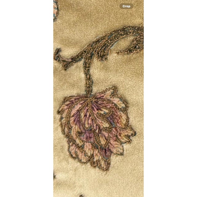 Pair of Custom Velvet Appliqué Pillows by Melissa Levinsonv For Sale - Image 10 of 10