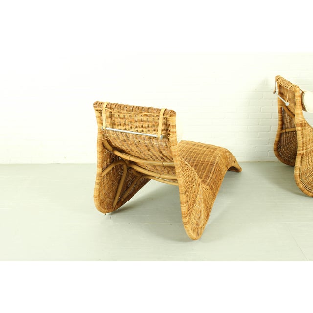 Ikea Karlskrona Rattan Lounge Chairs by Karl Malvall from Ikea, 1998, Set of 2 For Sale - Image 4 of 11