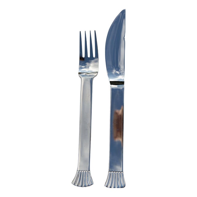 Swedish Sea Shell and Fish Cutlery Service for 12 from Gense, 1990s, Set of 24 For Sale