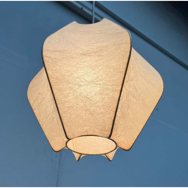 Mid-Century Modern German Cocoon Pendant Lamp by Friedel Wauer for Goldkant Leuchten, 1960s For Sale - Image 6 of 18