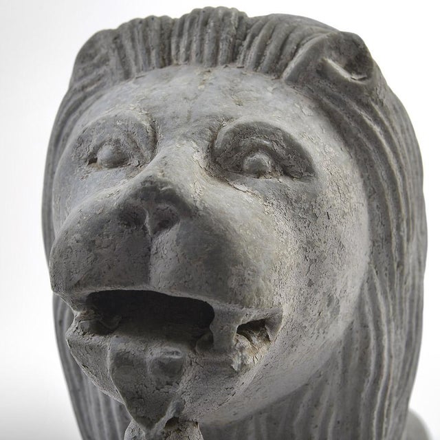 Statue of a Lion with a Small Elephant For Sale - Image 4 of 5