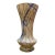 Large Mid-Century Cased Art Glass Vase - Cobalt Trailing & Amber Interior For Sale